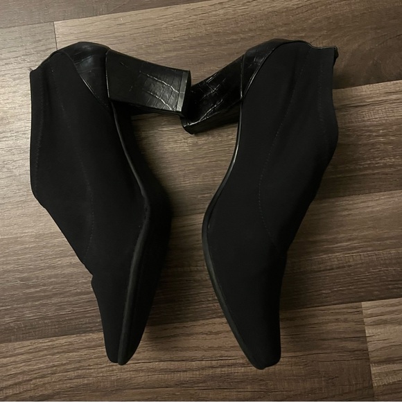 Donald J. Pliner Reya Neoprene Brazillian Crocodile Leather Booties SZ 8 - Picture 4 of 12